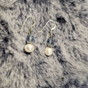 Dainty silver dangle earrings